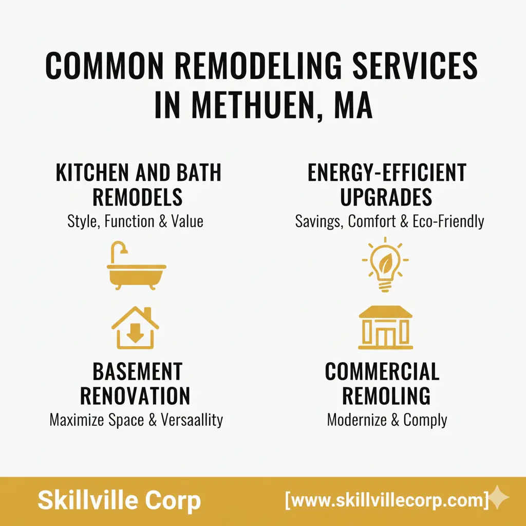 Common Remodeling Services Offered in Methuen, MA