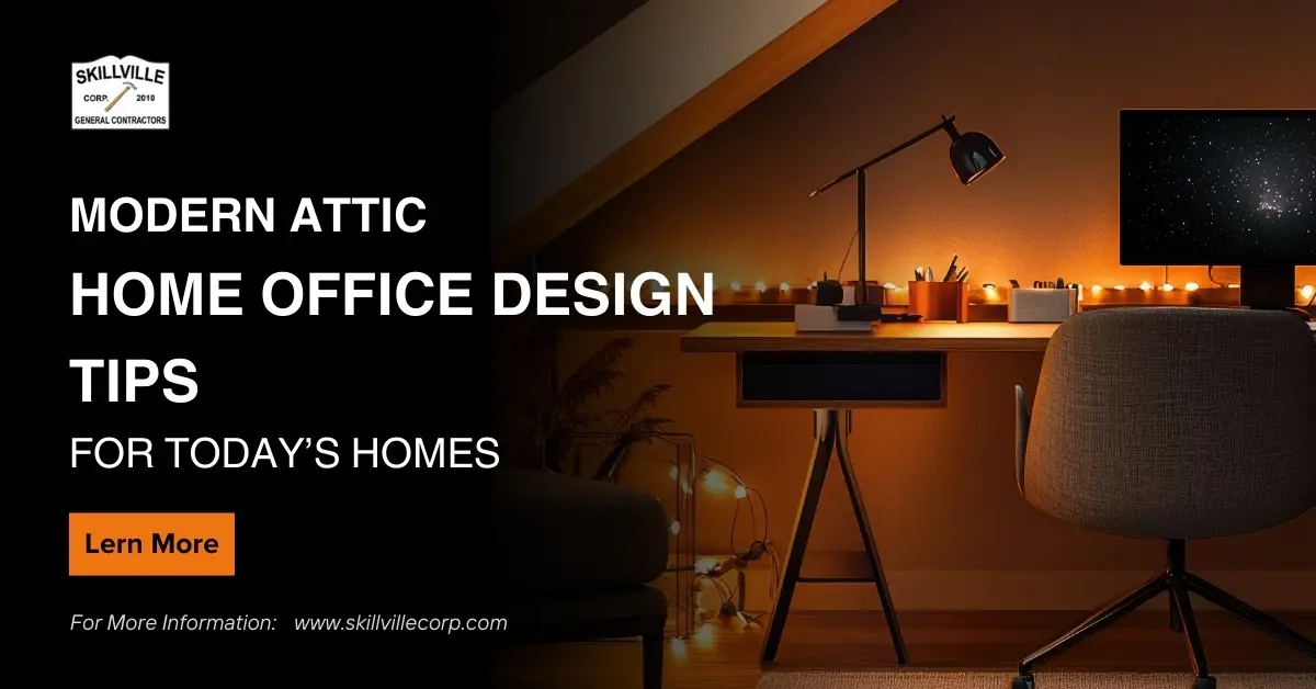 Modern Attic Home Office Design Tips for Today’s Homes