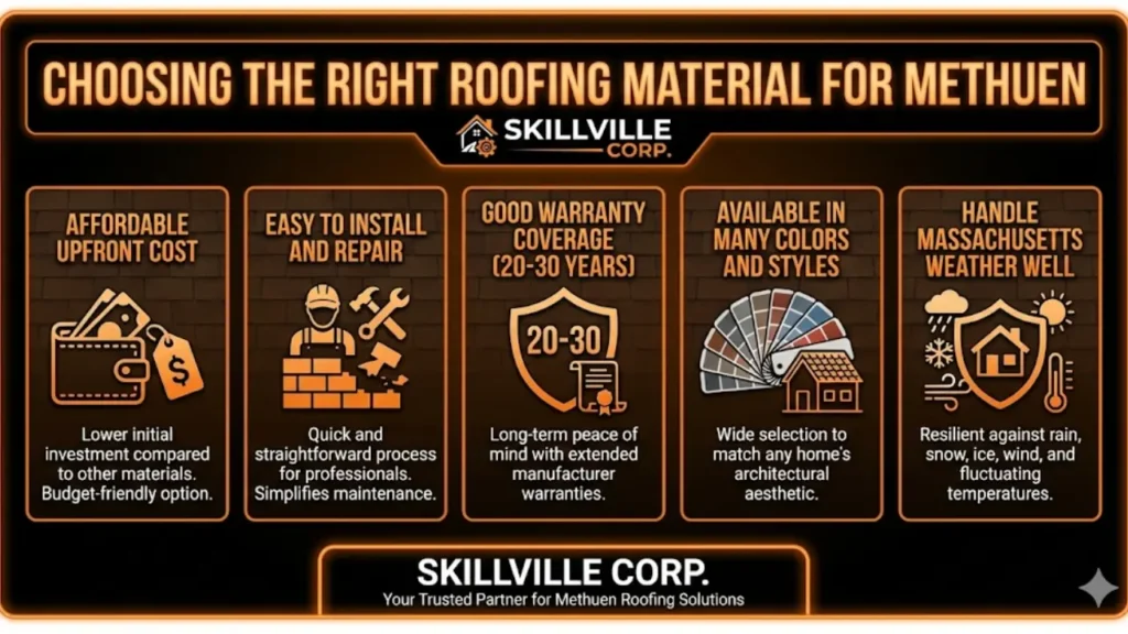 Choosing the Right Roofing Material for Methuen